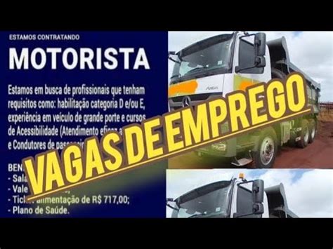 Muitas Vagas De Emprego Motorista Manobrista Mec Nico Eletricista