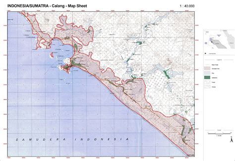 TAKJUB INDONESIA Peta Topografi Calang Skala 40k Dan 250k