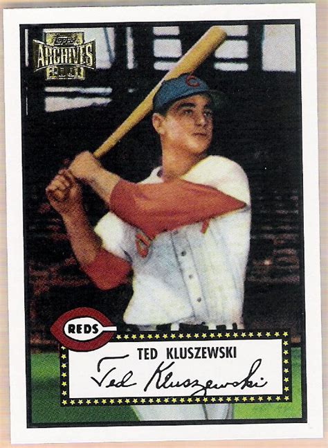 Ted Kluszewski Topps Archives Baseball Card Cincinnati Reds