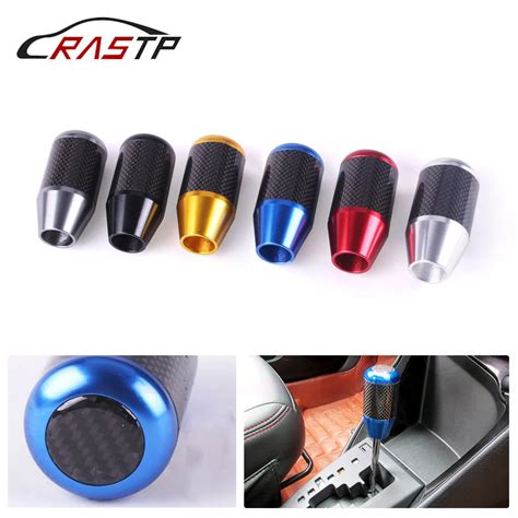 Rastp New Arrived Carbon Fiber Manual Gear Shift Stick Shifter Lever