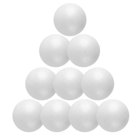 Raindrops 10pcs DIY White Foam Ball Smooth Round Shaped Foam Craft ...