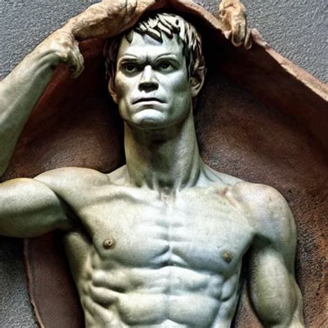 Dexter Morgan As Michelangelo S David Sculpture Stable Diffusion