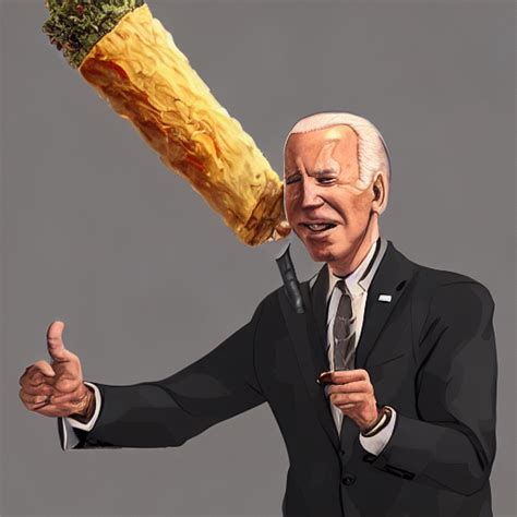 KREA AI Joe Biden Smoking A Giant Joint Smoke Amazing De