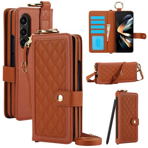 Dteck for Samsung Galaxy Z Fold 7 Wallet Case with S Pen Holder