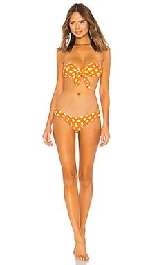 Lisa Marie Fernandez Poppy Terry Bikini Set In Orange Cream Revolve