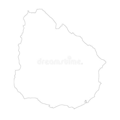 Uruguay Vector Country Map Outline Stock Vector - Illustration of ...