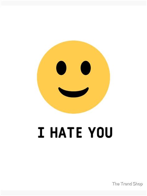 "I hate you emoji" Poster for Sale by Petsmate | Redbubble