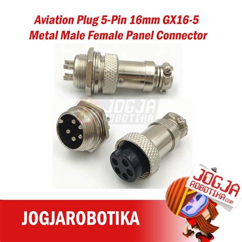 Jual Aviation Plug Pin Mm Gx Metal Male Female Panel Connector