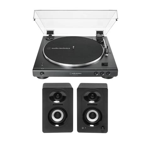 Audio-Technica Two-Speed Stereo Turntable and USB (Black) w/Bluetooth ...