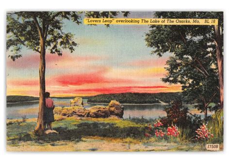 Lake Of The Ozarks Missouri Lovers Leap Vintage Antique Postcards