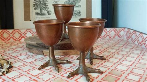 Vintage Copper Egg Cups Footed Egg Cups Chicken Feet Egg Etsy Egg Cups Vintage Copper