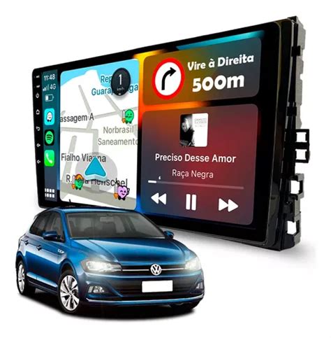 Central Multimídia Polo Virtus T cross Gps Carplay Tv Aberta