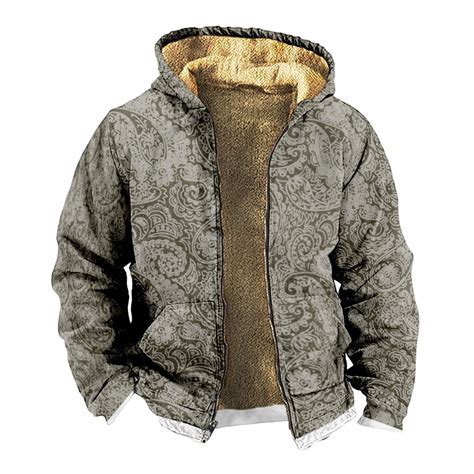 Ddapj Pyju Aztec Hooded Jacket For Men Clearance Sales Sherpa Lined