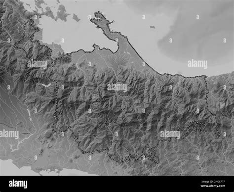 Ngobe Bugle Indigenous Territory Of Panama Grayscale Elevation Map