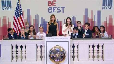 Melania Trump Rings The Opening Bell At The Nyse Cnn Business