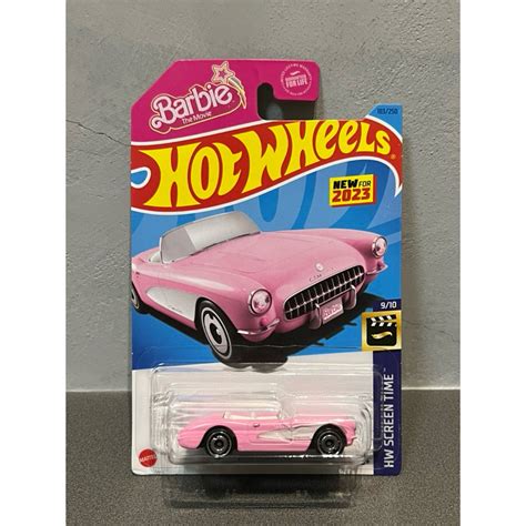 美版初版 Hot Wheels 風火輪 1956 Corvette 芭比 Barbie HW Screen Time 蝦皮購物