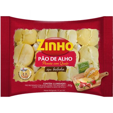 Pão de Alho Zinho Bolinha Zinho 300gr Picante