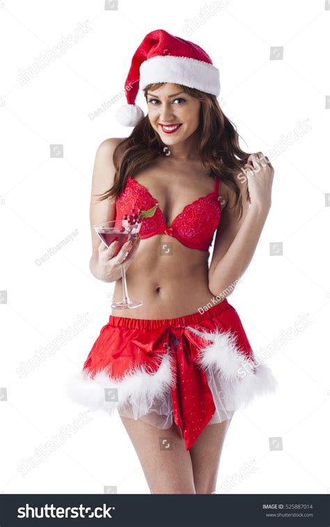 Sexy Woman Santa Claus Lingerie Isolated Stock Photo 525887014 Shutterstock
