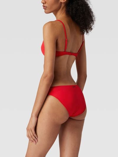 Hugo Bikini Oberteil Mit Label Print Modell Bralette Rot Online Kaufen