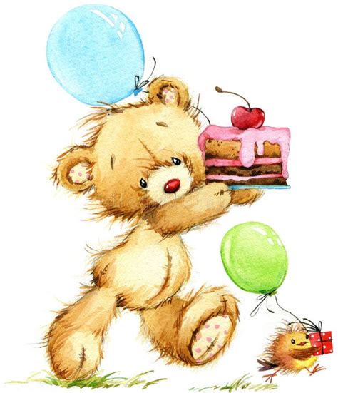 Illustration Mignonne D Aquarelle D Ours De Nounours Illustration Stock