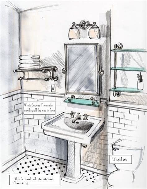 Bathroom Sketch Bathroom Sketch Interior Design Drawings Drawing