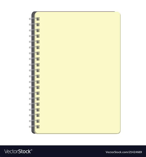 Notebook with blank page Royalty Free Vector Image