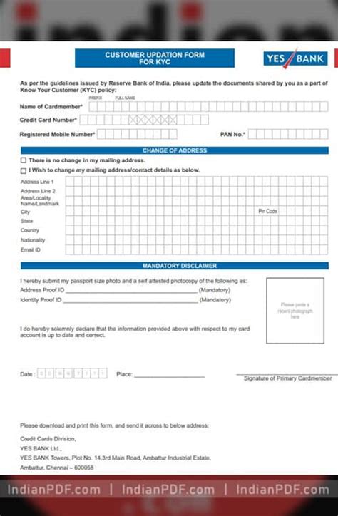 Bank Kyc Form