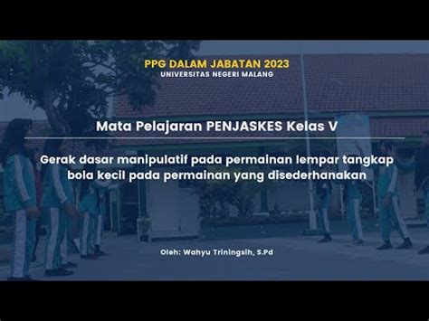 Ppl Ppg Daljab Permainan Lempar Tangkap Bola Kecil Youtube