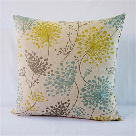 Yellow Floral Pillow Cover Tan Pillows Yellow Pillow Cover Etsy