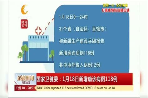 国家卫健委：1月18日新增确诊病例118例