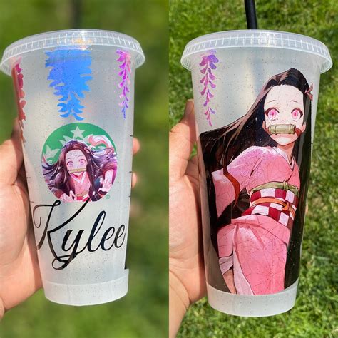 Demon Slayer Nezuko Starbucks Cup Custom Cup Cold Cup Home And Living