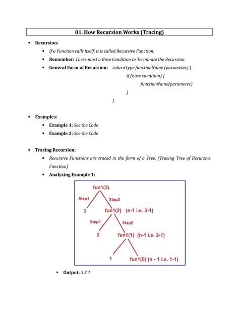 How Recursion Works Tracing C Programming Nsu Studocu