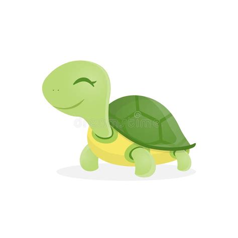 Vector Illustration Cute Turtle Cartoon Stock Illustrations