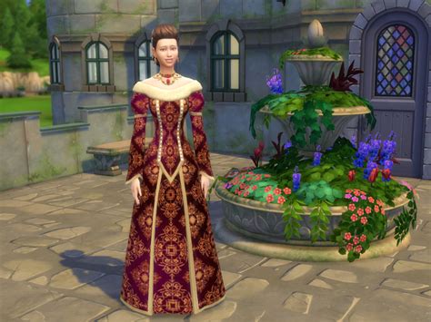 The Sims Resource Get Famous Queen Gown Recolor