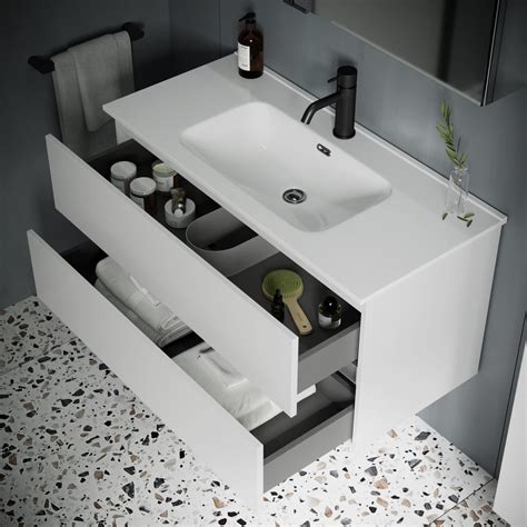 Sancos Urban 120 см UR120-1W Тумба подвесная Белый глянец