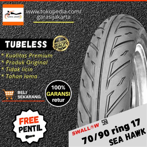 Jual BAN MOTOR SWALLOW 70 90 17 RING 17 TUBELESS TUBLESS SWALLOW