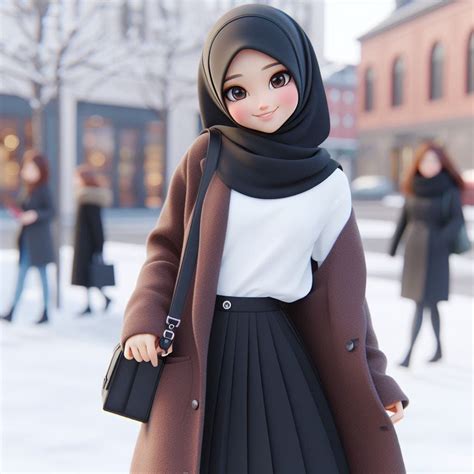 Smile ️ In 2024 Hijabi Girl Hijab Cartoon Girl Fashion