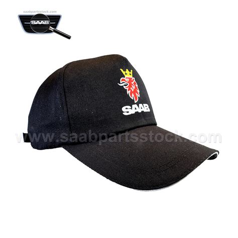 Black Baseball Cap With SAAB logo