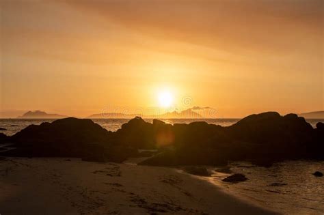 La Playa De Samil At Vigo Spain Stock Photo Image Of Ocean Baixas