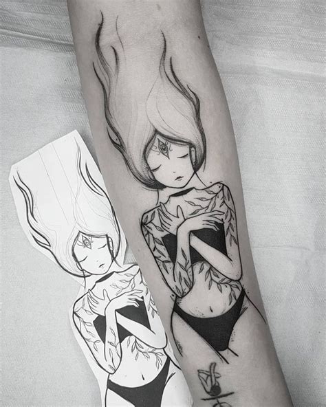 Tatuagem No Estilo Sketch Criada Pelo Tatuador Brasileiro Marquinho