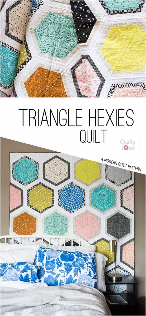 Triangle Hexies The Cotton And Steel One Quilty Love