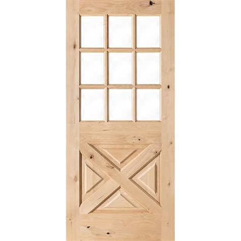 Krosswood Doors In X In Rustic Knotty Alder Lite Clear Glass