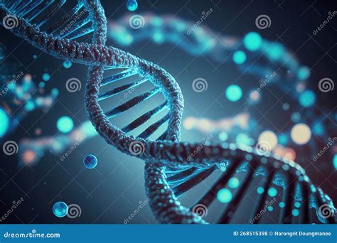 View Future Human DNA Molecules Under the Microscope. Concept of the ...