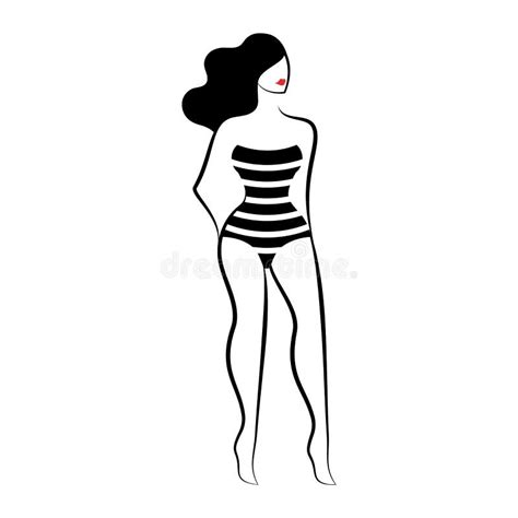 Woman In A Swimsuit Or Lingerie Stock Vector Illustration Of Catalog Lingerie 162960260