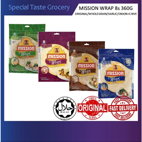 Free Shipping Mission Wraps S G Original Wholegrain Garlic Onion