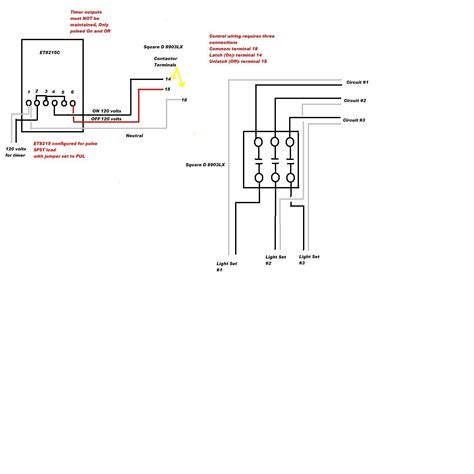 contactor diagram wiring lighting Contactor wiring guide for 3 phase