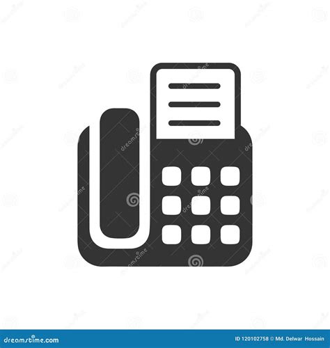 Fax Machine Icon Stock Vector Illustration Of Paper 120102758