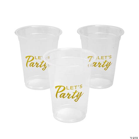 16 Oz Bulk 50 Ct Lets Party Disposable Plastic Cups Oriental Trading