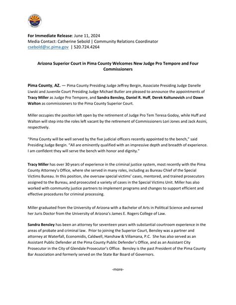 Pima County Superior Court welcomes five new judicial officers | News