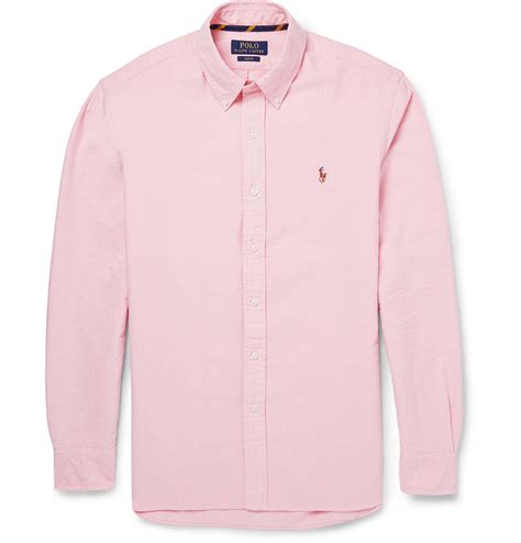 Polo Ralph Lauren - Slim-Fit Button-Down Collar Cotton Oxford Shirt - Men - Pink | The Fashionisto